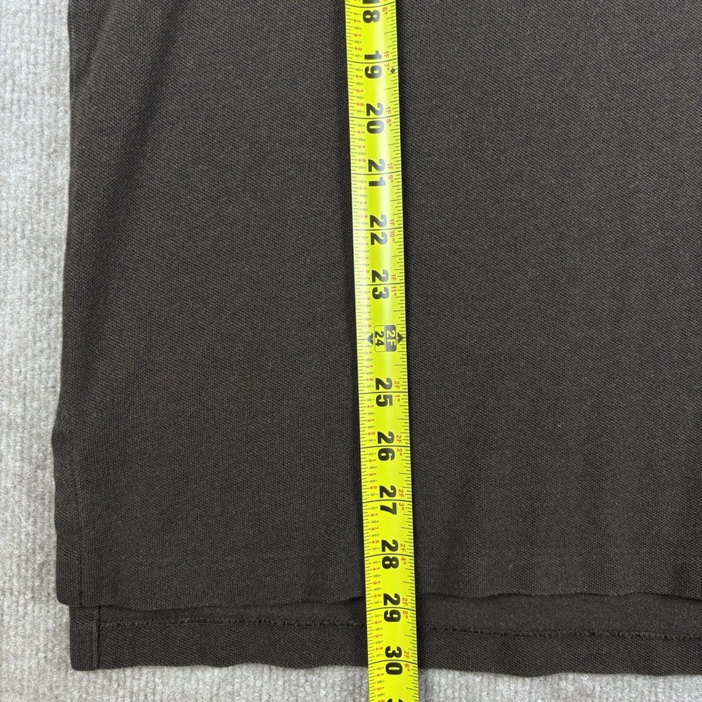 Polo Ralph Lauren Mens XXL Brown Long Sleeve Polo Shirt Green Pony Cotton - Picture 4 of 7